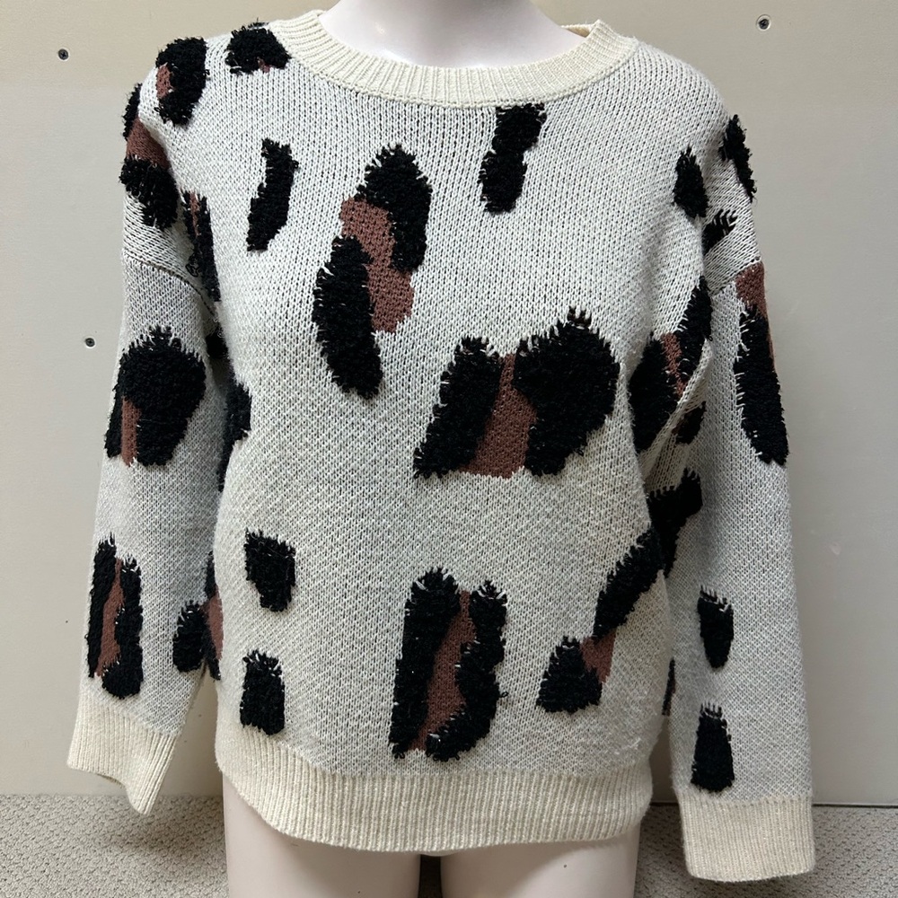 2/$30⚡️- SWEATER | Women’s Shein cheetah sweater size medium